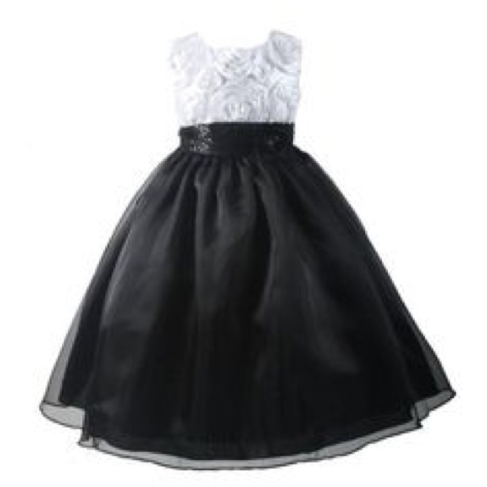 ♥️ Black and White Elegant Girls Dress